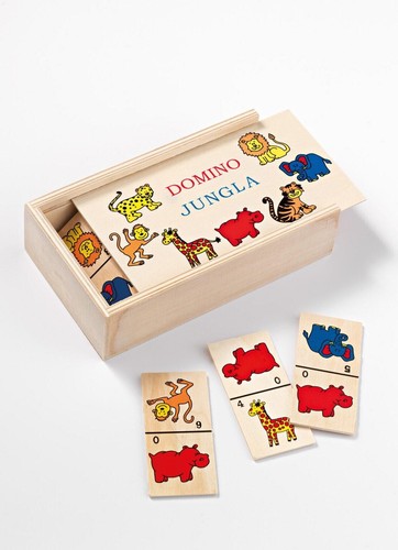 Domino legno con animali - domino,