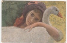 ILLUSTRATORE - ARTIST SIGNED - A.D. CAMPESTRINI - TENEREZZE - VIAGG. 1925 -18005