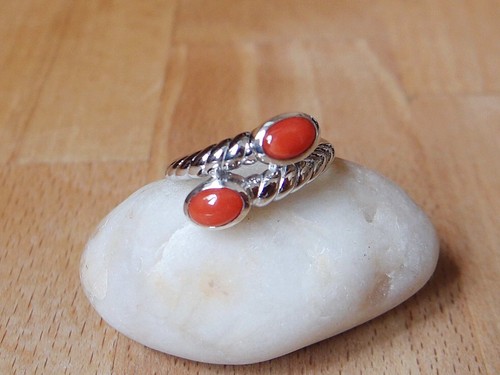 Anello bypass corallo - , naturale