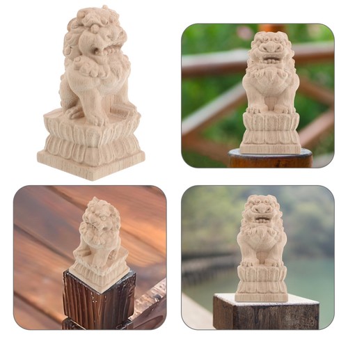 Scultura leone legno ponte - in,