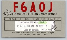 Radioamatore QSL F6AOJ Francia