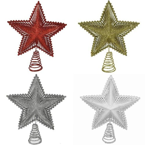 Puntale stella oro - , rosso