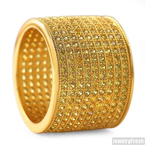 Anello uomo stile hip hop - , oro