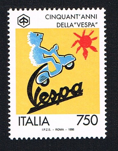 Italia francobollo vespa - italia,