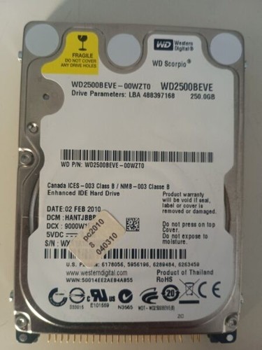 Hard disk 250gb - disk, 2,5