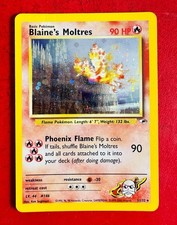 Lotto Carte Pokémon Blaine’s Moltres 1/132 Gym Heroes Holo Raro Eng 