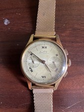 BREITLING  CADETTE CRONOGRAFO CAL. VENUS 188. 38mm  18K CASE. VINTAGE 1940’s