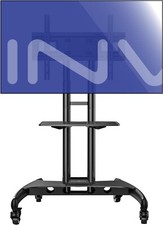 Invision Supporto TV Mobile da Pavimento per TV 32-75” su Ruote Carrello Antipunta