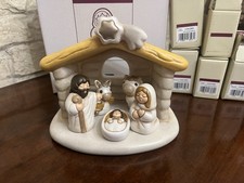 Thun Presepe Della Famiglia Capanna + Sacra Famiglia + Bue E Asinello