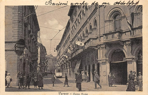 1958 cartolina varese corso - cartolina,