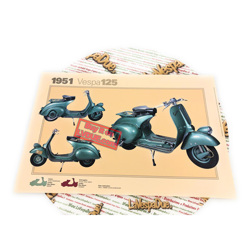Poster vespa tecnica - poster, 125