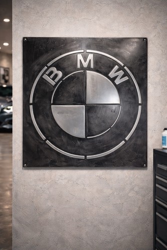 Insegna vintage bmw metallo - vintage,