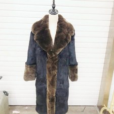 Tuta invernale pelliccia di coniglio collo lungo polsini pelliccia lunga pelliccia di coniglio giacca moda