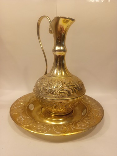 Vintage brocca caraffa metallo - vintage,