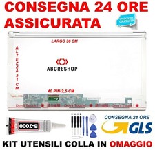 DISPLAY NT156WHM-N50 NOTEBOOK 15.6" 40 LTN156AT24 SLIM N156B6-L0B  B156XTN02