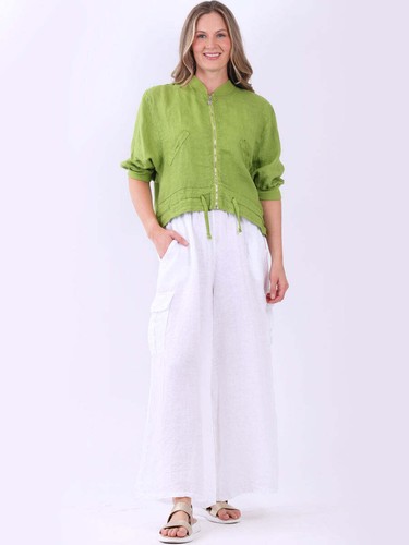 Giacca donna lino - , crop