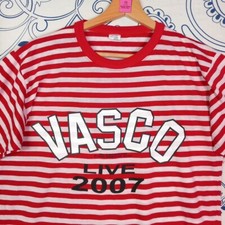 VASCO ROSSI LIVE 2007 T SHIRT L/XL BASTA POCO TOUR DATE CONCERTO ITALIAN ROCK 