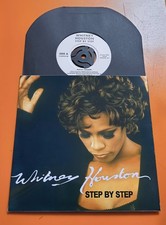 WHITNEY HOUSTON STEP BY STEP  7" UK JUKEBOX VINYL 45 - FREE CUSTOM PIC SLEEVE