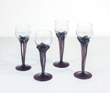 ⚜️ SET CALICI DESIGN ALICJA MACOCHA VETRO SOFFIATO 4 PZ. BICCHIERI PORTACANDELE