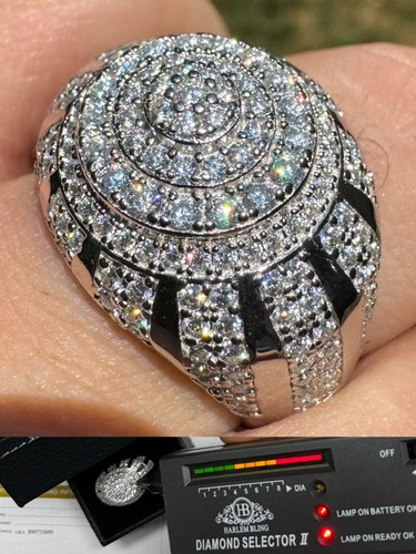 Anello uomo moissanite rapper - anello,