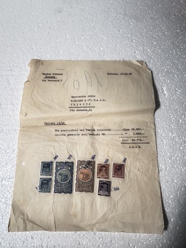 Francobolli fattura 1964 - su,