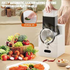 Grattugia Elettrica per Formaggio e Affettaverdure 3 in 1 con 6 Lame Intercambia