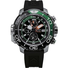 Orologio Uomo CITIZEN AQUALAND BJ2168-01E Silicone Nero Verde Sub 200mt