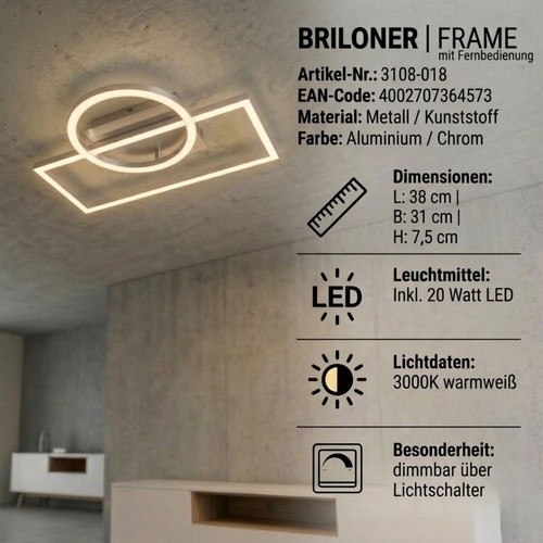 Plafoniera briloner frame - plafoniera,