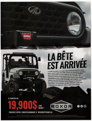 2020 mahindra roxor - 2020,
