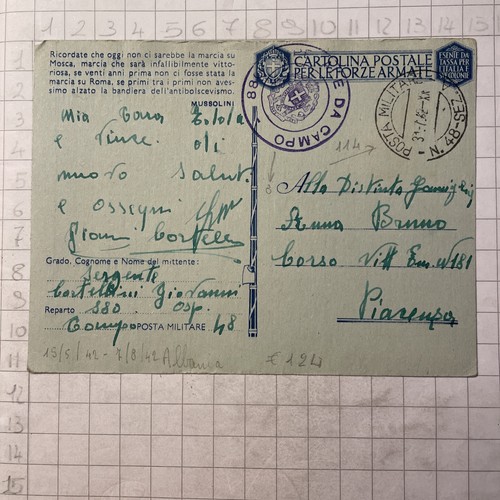 Cartolina posta militare - posta, n48