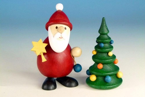 Figura legno babbo natale - figura, in