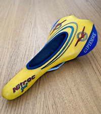 Sella GIPIEMME Nitrec Gel, 1990s Road Bike MTB YELLOW Saddle. Made in ITALY