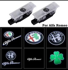 ✅✅ LED SOTTOPORTA SOTTO PORTA PER TUTTE AUTO CON LOGO ALFA ROMEO BATTERIA FACILI