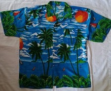 Camicia Tipo Hawaiana Ann Made In Thailand Vintage Tg.XL