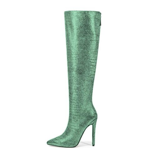 Scarpe stivali donna - pelle, di