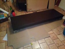 Mobile Panca bassa laccata marrone 195x60x20 cm, piedini alluminio grigio chiaro