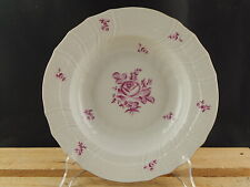 PIATTO FONDO ANTICO PORCELLANA HEREND HUNGARY PORCELAIN DECORATO A MANO LE ROSE