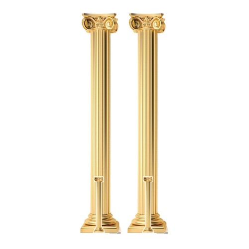 Golden roman pillars cardboard - golden,