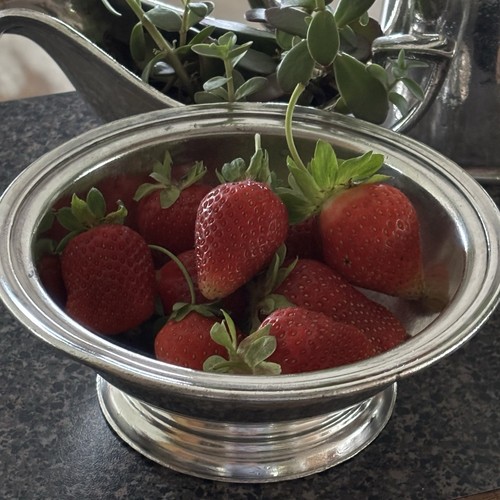 Vintage silver plate bowl - plate,