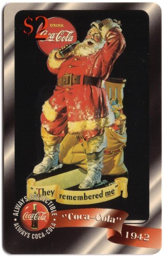 Coca cola 2 - $2., santa