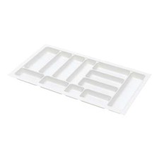 Inserto posate per cassetto 90 cm plastica bianco traffico 800 - 840 mm
