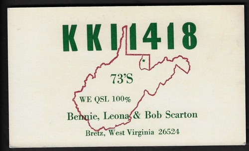 Scheda qsl kki - "kki, 1418,