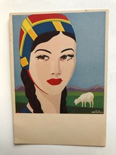 Cartolina Pubblicitaria Costumi Sardi Abbasanta Cagliari Tempera Bakisfigus c2