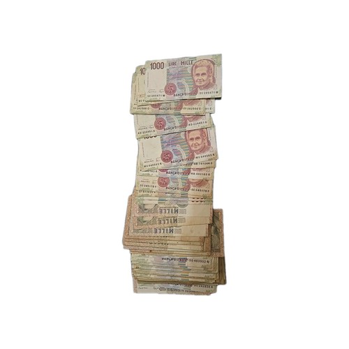 Mille lire banconote italiane - lire,