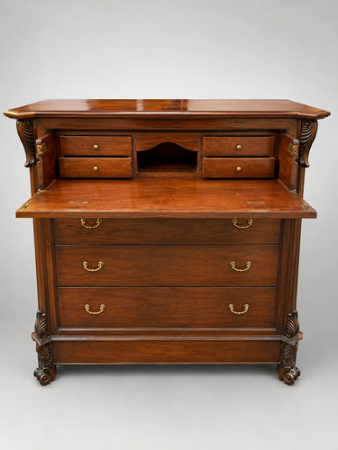 Cassettone con ribalta - , a