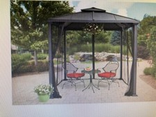 Rete Gazebo Nera Nuova 8' x 8'