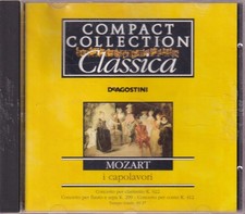 COMPACT COLLECTION CLASSICA MOZART I CAPOLAVORI K 622 K 299 K 412 CD Otti E00458