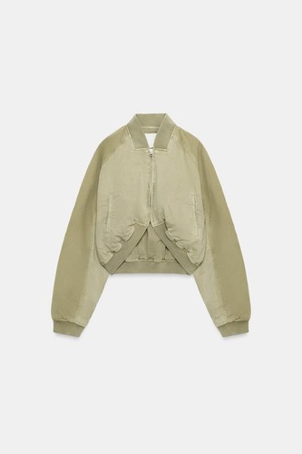 Zara giacca bomber effetto - zara,