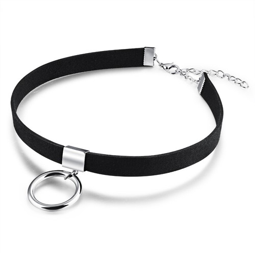 Collana girocollo nera con