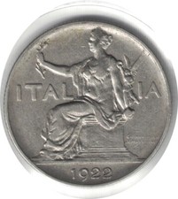 1922 R ITALY 1 ONE LIRE